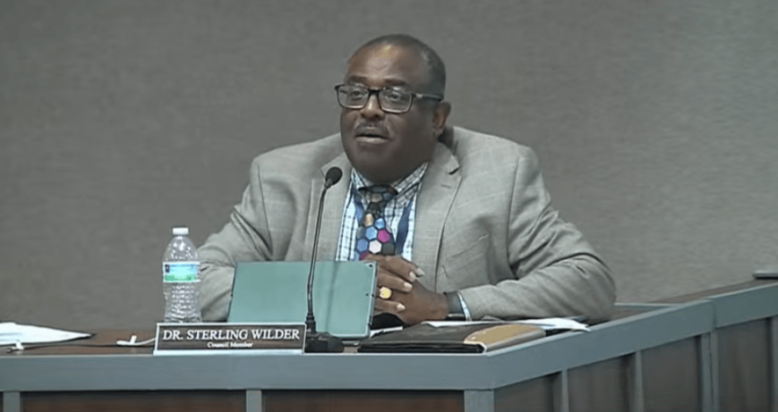 Sterling Wilder. Screenshot from livestream. 