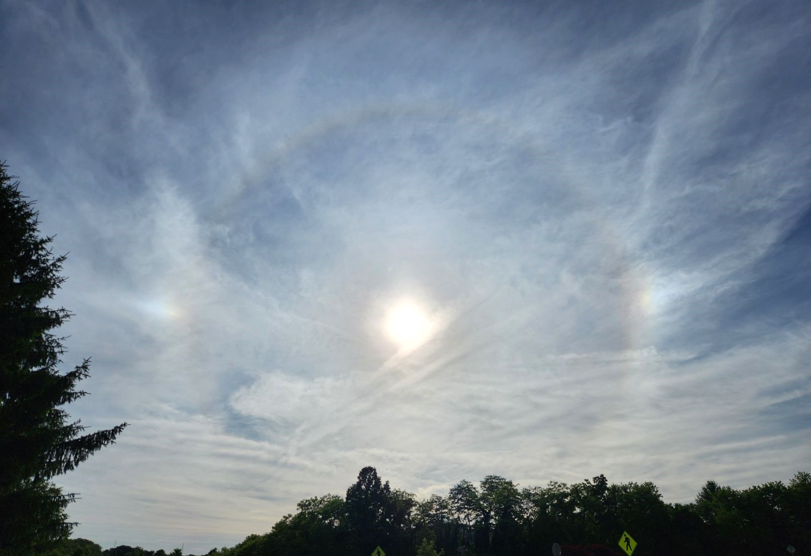 A solar halo as seen in the Cardinal News readership area earlier this year, courtesy of the National Weather Service. Two solar farms have been proposed for Henry County.