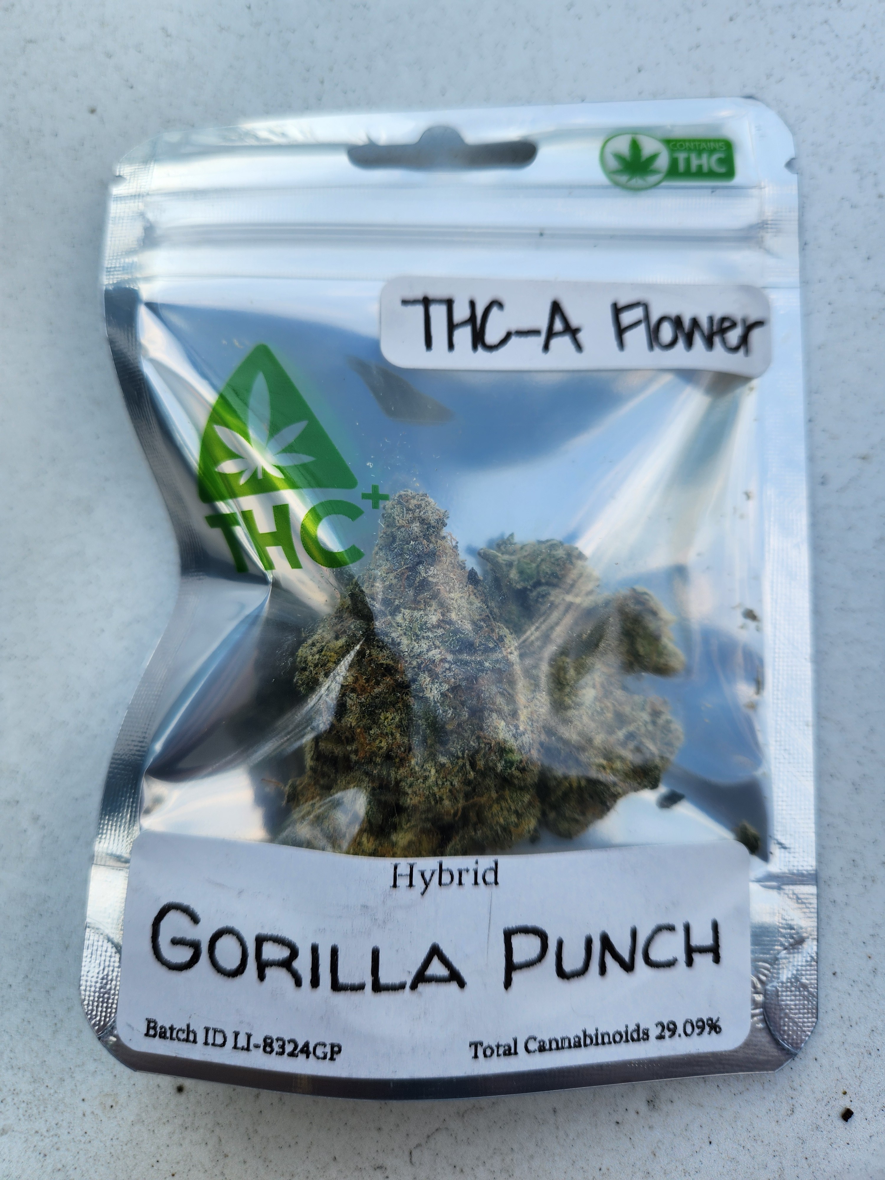 The front of one of the two packages of Gorilla Punch I purchased. Photo by Dwayne Yancey