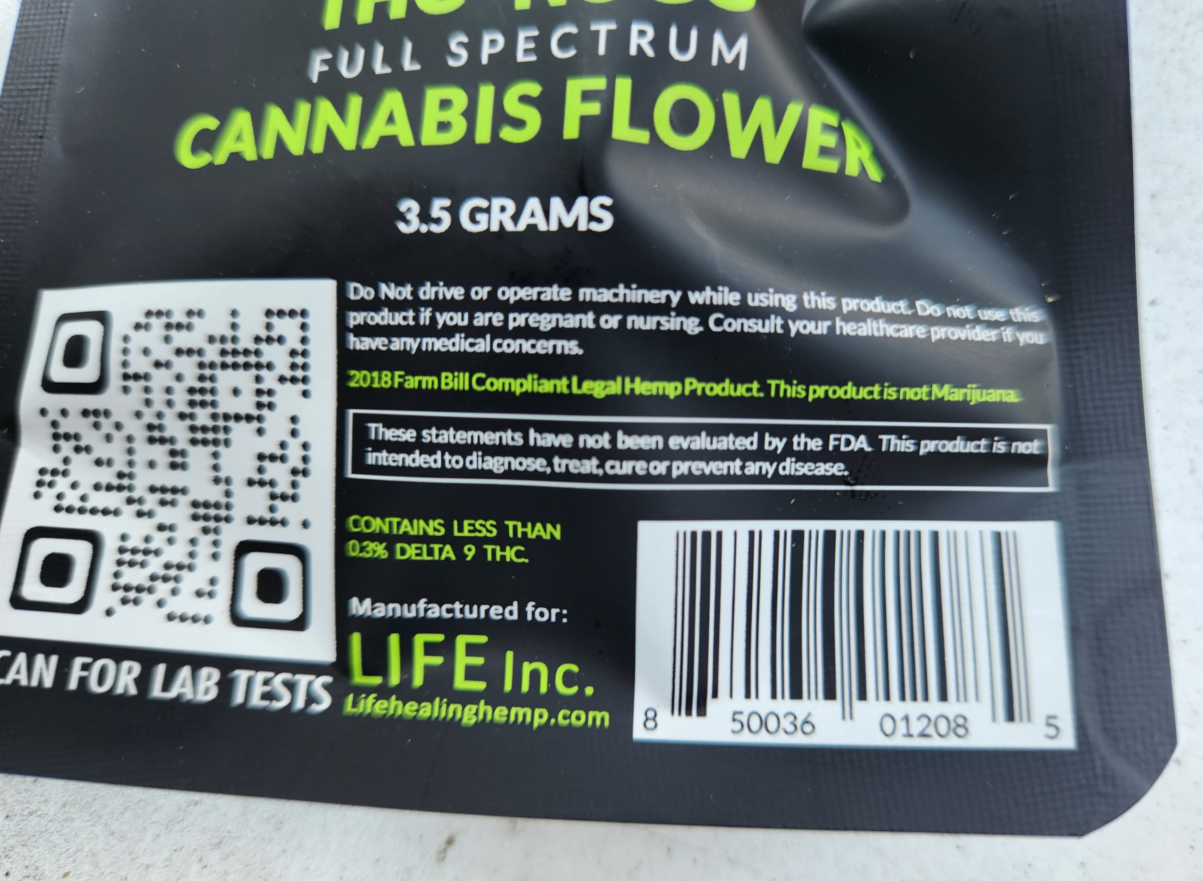 A close-up of the language on the back of package. Photo by Dwayne Yancey