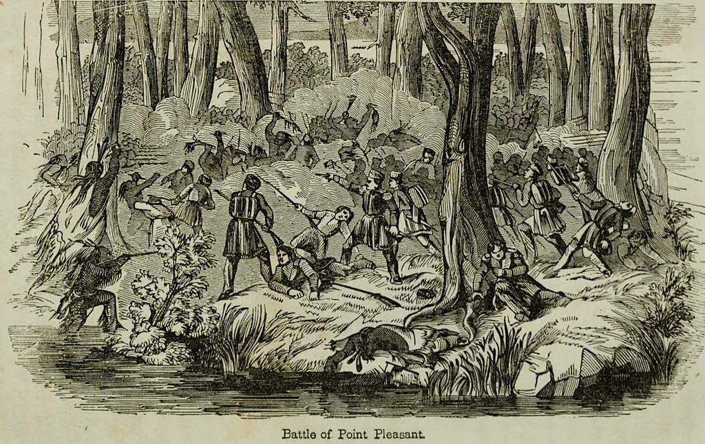 The Battle of Point Pleasant, as depicted by John Frost in 1854.