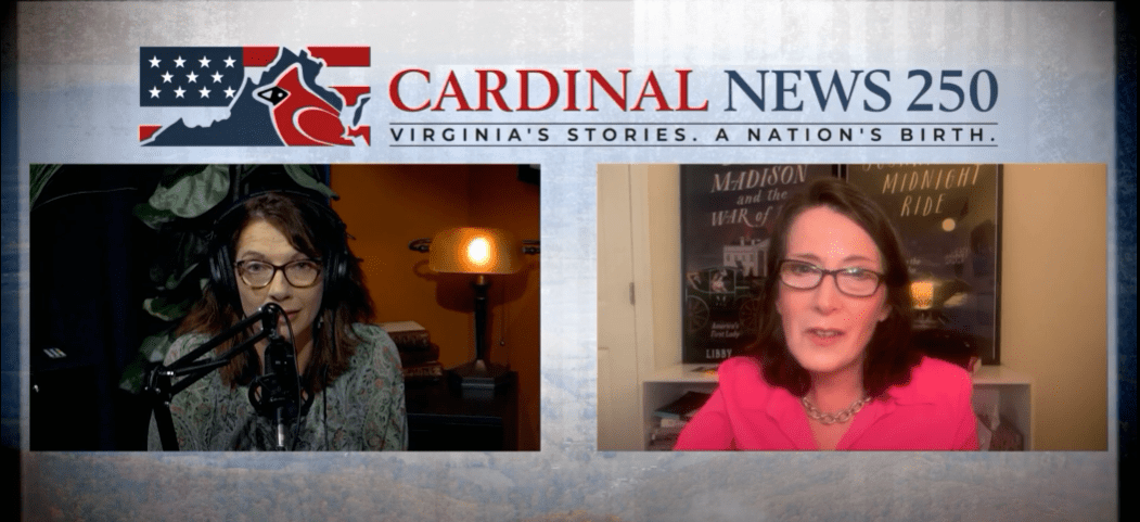 Cardinal's Dutchie Jessee, left, with Libby McNamee, author of a book about Susanna Bolling.