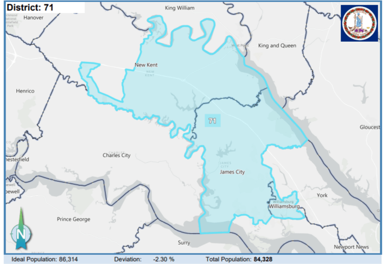 House District 71. Courtesy of Supreme Court of Virginia.