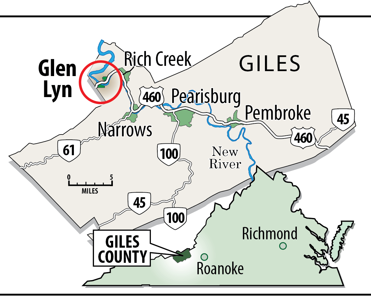 Map of Glen Lyn