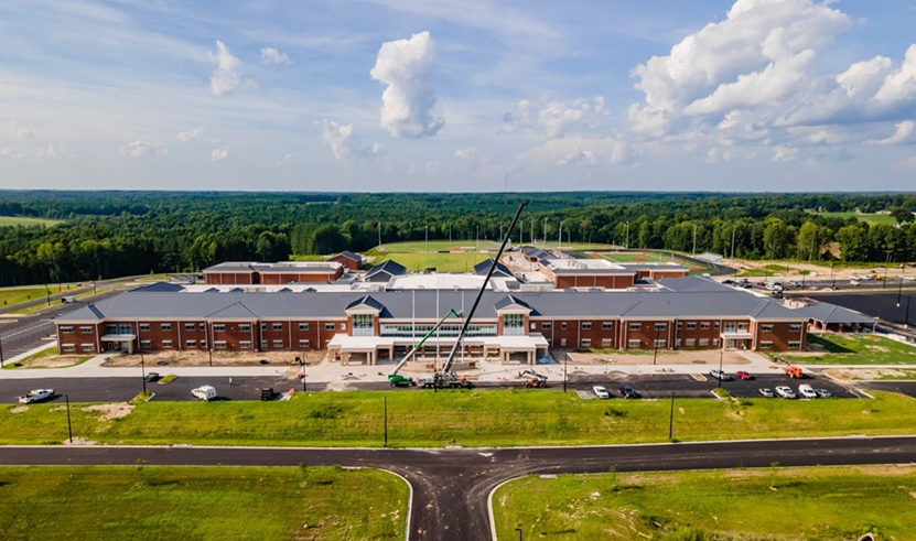 The combined Mecklenburg County high school / middle school opened in 2022. Courtesy of Mecklenburg County Public Schools. 