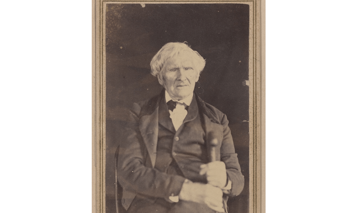 Alexander Millener served as a teenage drummer. On one occasion, according to an article by Edward St. Germain on americanrevolution.org, Washington gave the youngster a drink from his flask. The aged veteran recalled the commander-in-chief as "always pleasant; never changed countenance, but wore the same in defeat and retreat as in victory.” He was photographed in 1864. Library of Congress.