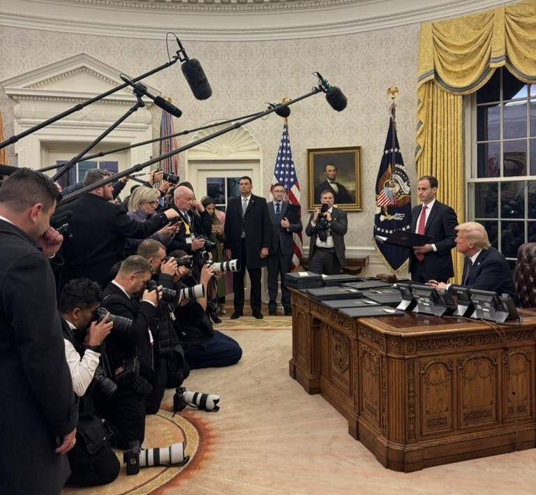 President Donald Trump signs executive orders on Jan. 20, 2025. Courtesy of The White House.