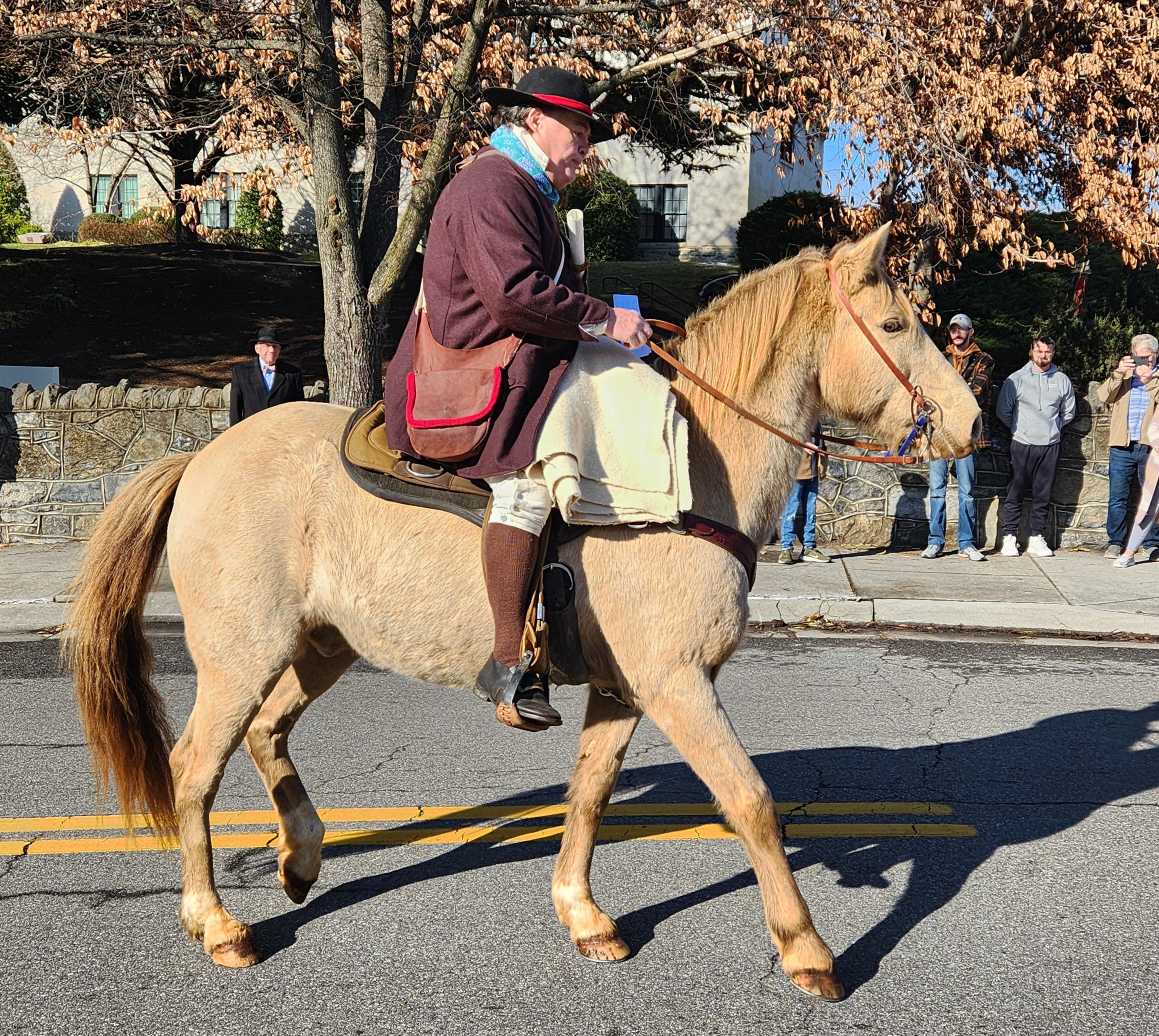 A reenactment of the delivery of the Fincastle Resolutions from modern-day Wythe County to Williamsburg. Photo by Dwayne Yancey