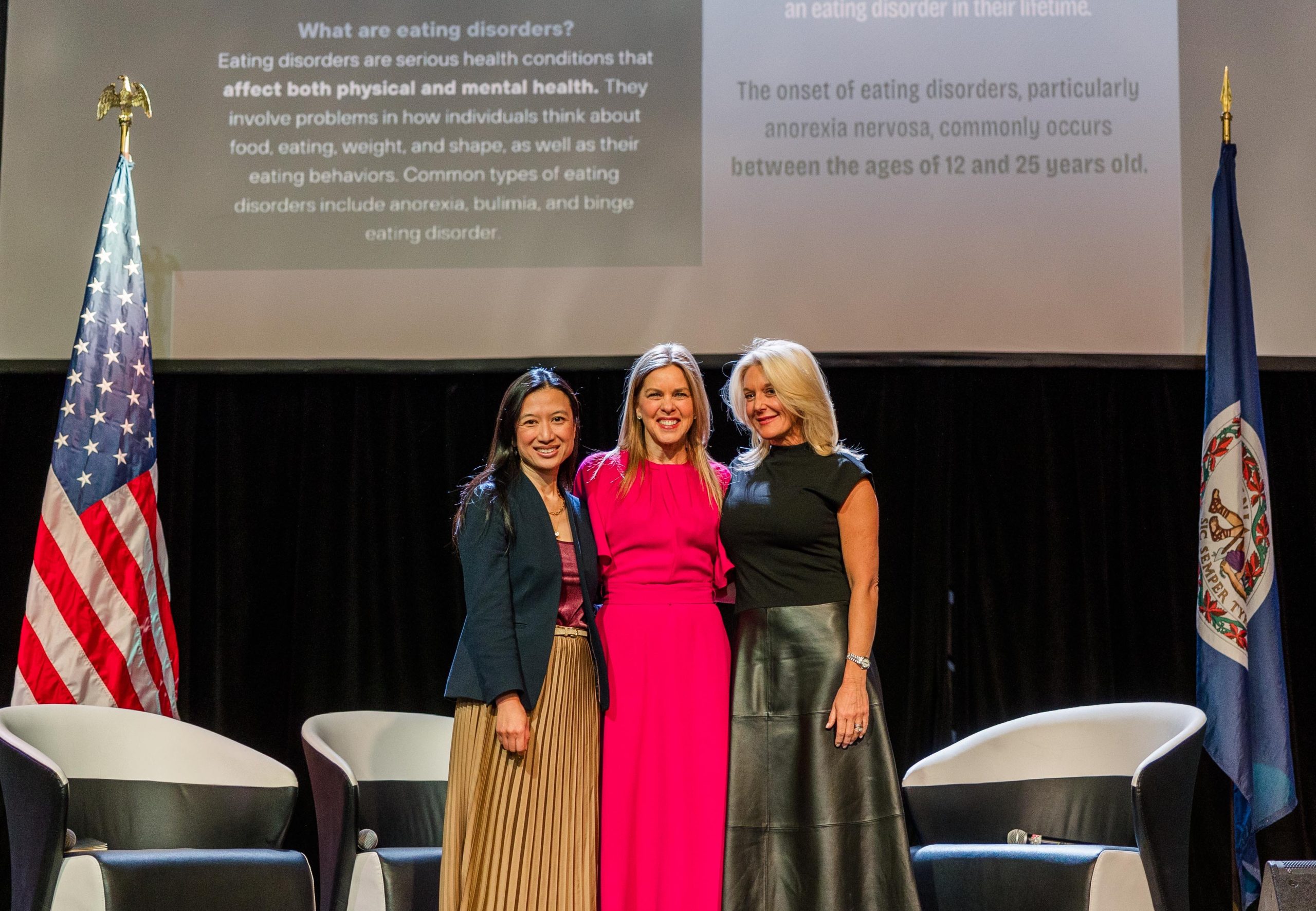Dr. Alexis Aplasca, First Lady Suzanne Youngkin, Caroline Cook. Courtesy of Spirit of Virginia.