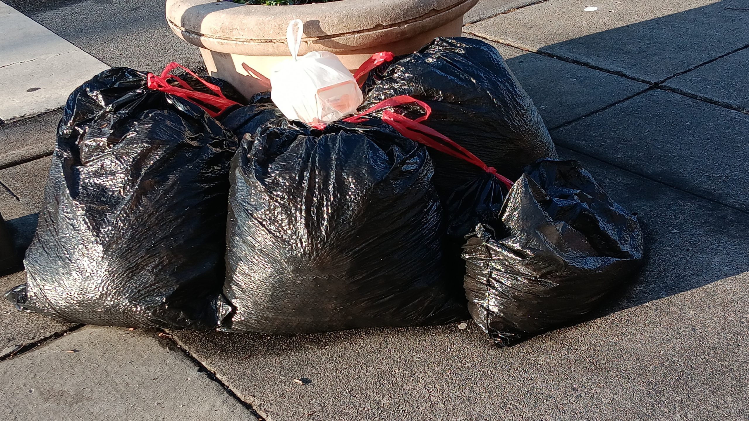 A pile of trash along Church St. in Uptown Martinsville. Officials are searching for a better way to deal with trash in the Uptown District.