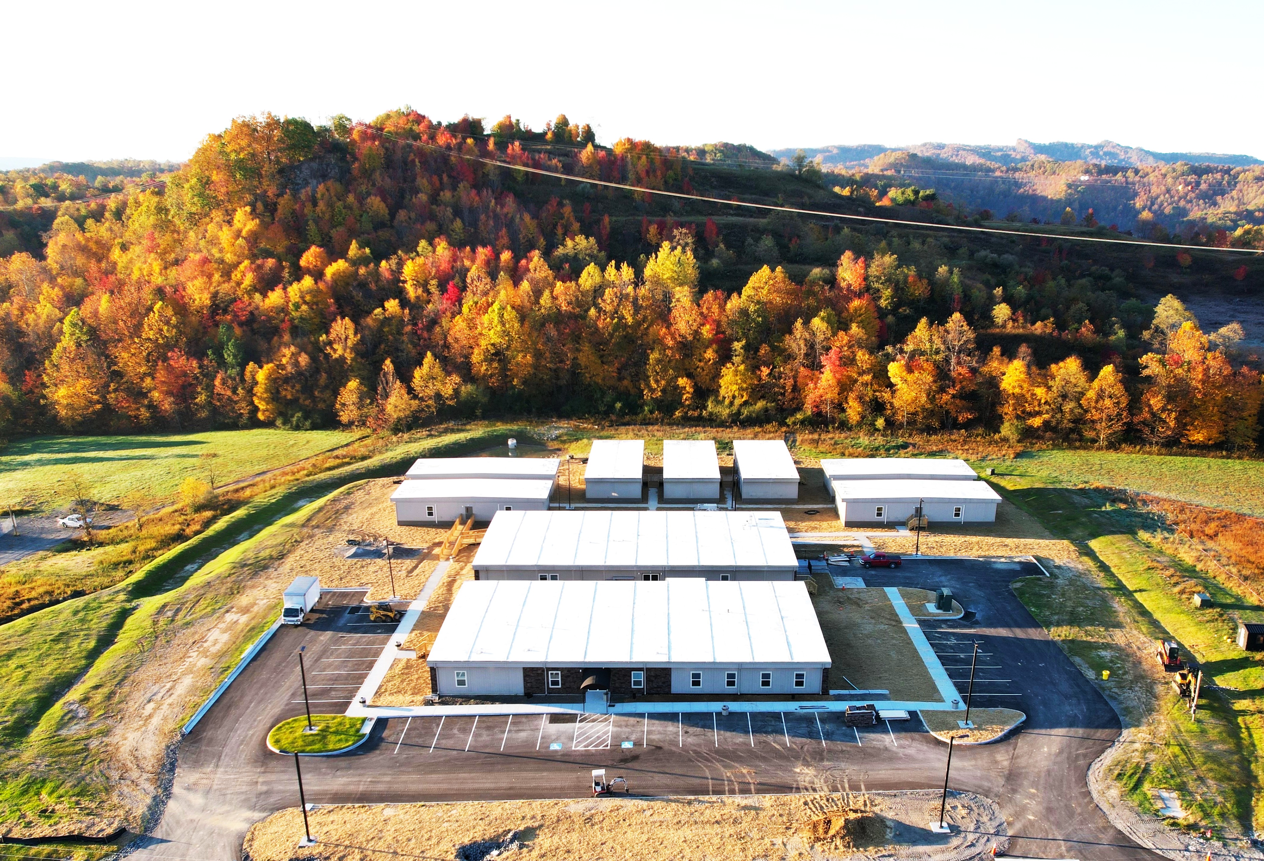 An aerial view of Wildwood Recovery Center, a residential drug treatment center near Clintwood in Dickenson County.