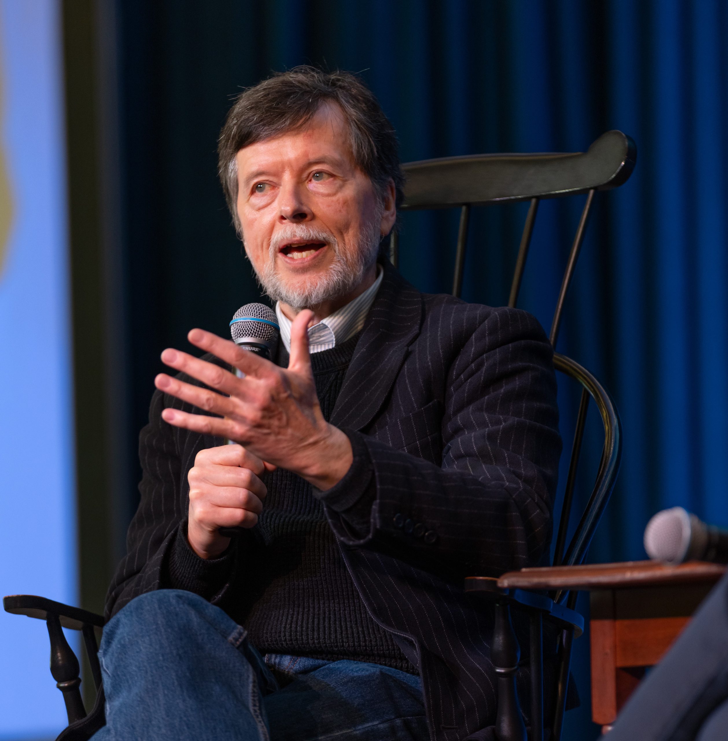 Ken Burns speaks at the 2025 “A Common Cause for All” planning event held at The Colonial Williamsburg Foundation March 23-25, 2025. Photo Credit: Brendon Sostak, The Colonial Williamsburg Foundation.