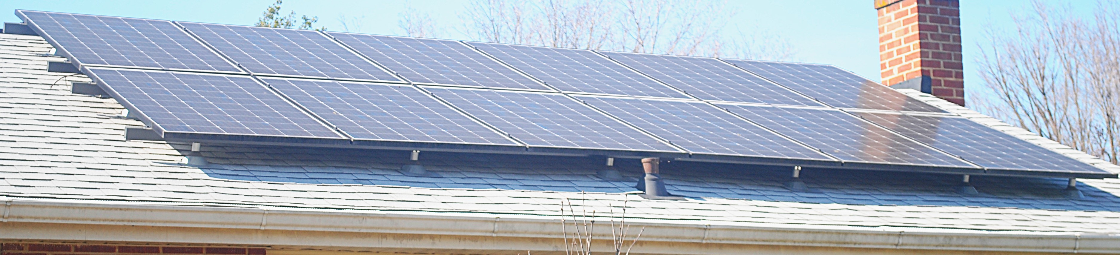 Roger Egbert's solar panels in Roanoke. Courtesy of Egbert. 