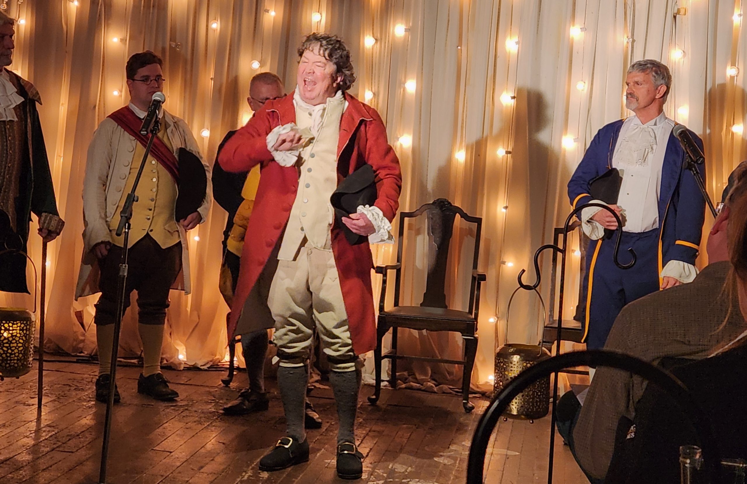 Steve Aaron portrays Patrick Henry during a re-enactment of his "give me liberty or give me death" speech in Botetourt County. Photo by Dwayne Yancey.