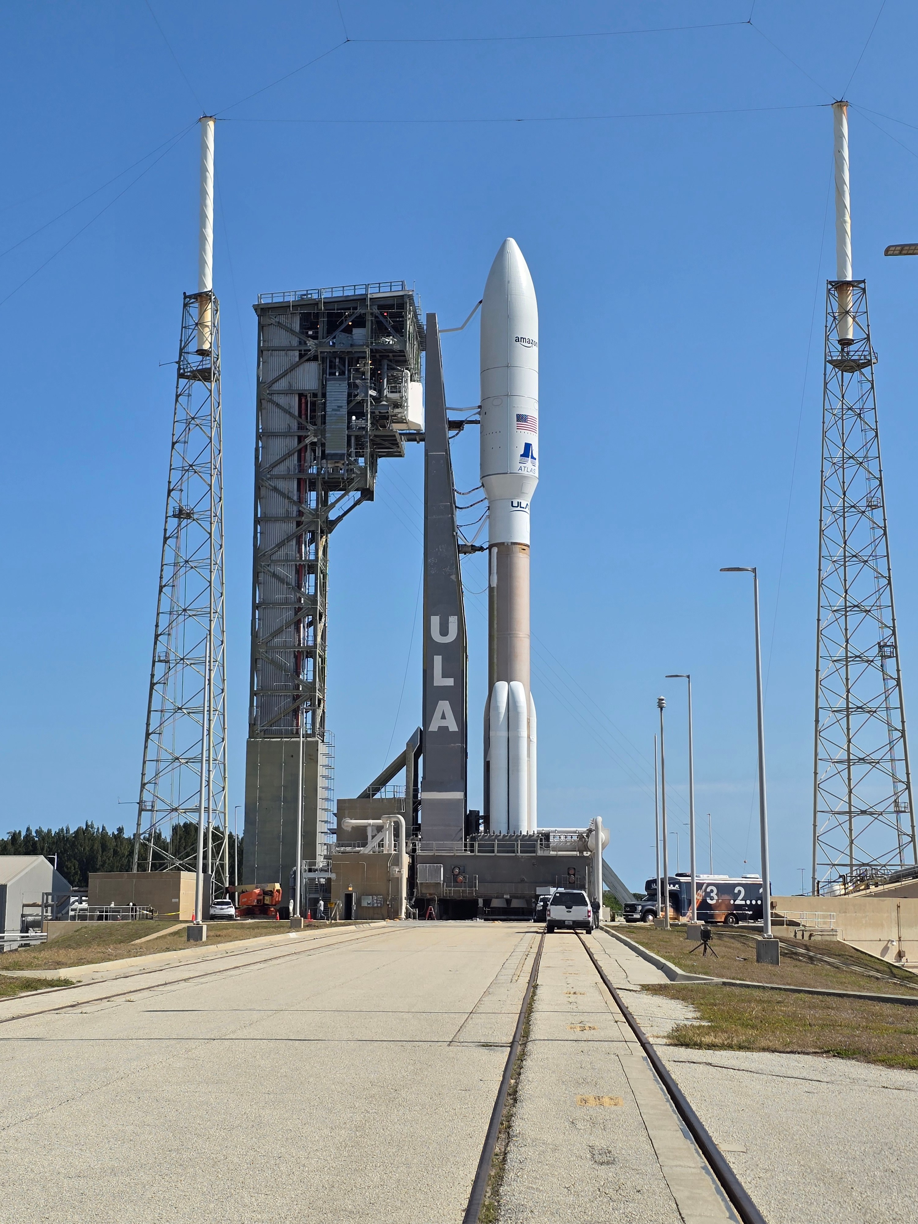 ULA Atlas V Amazon Kuiper on Launch Complex-41for launch. Photo by Jack Kennedy.