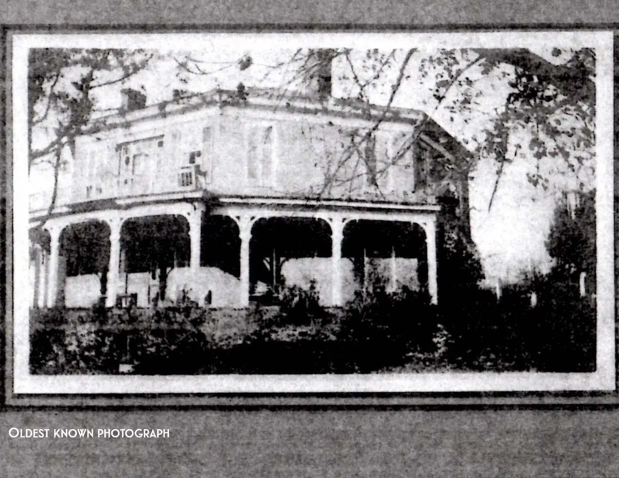 Oldest known photograph of the Octagon House.