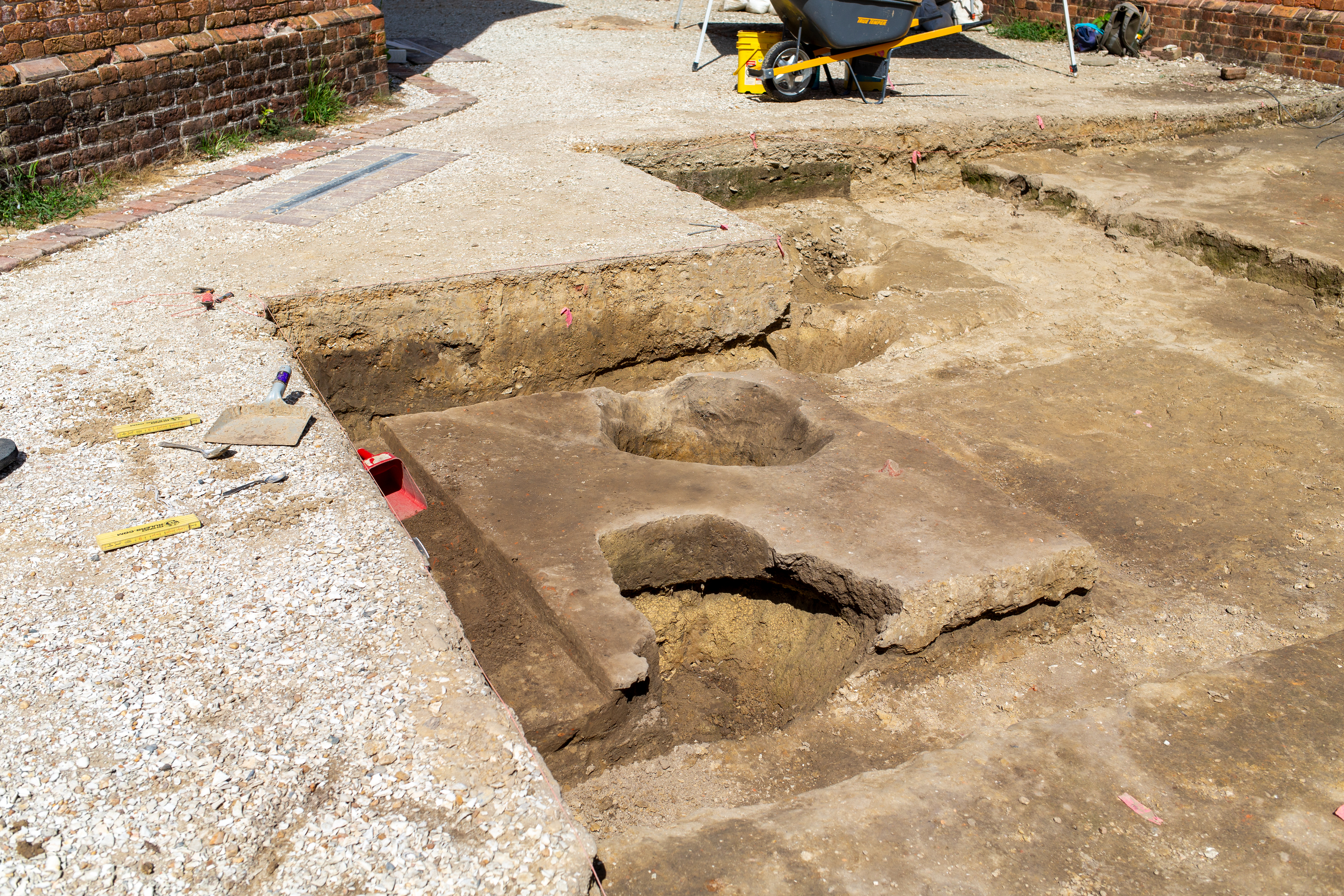 Views from the archaeology dig at the Magazine. September 21, 2021 Credit: Brian Newson, The Colonial Williamsburg Foundation