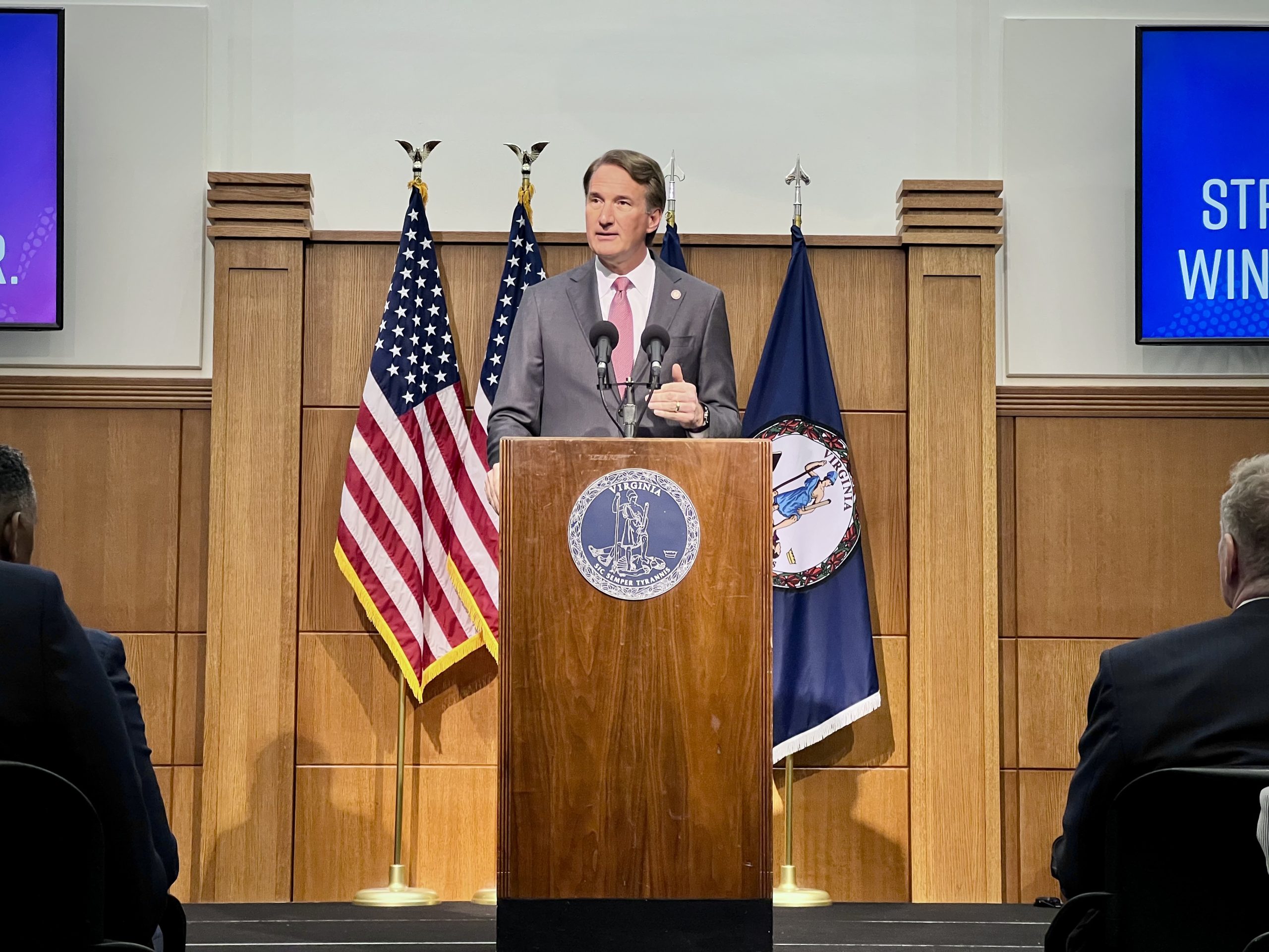 Gov. Glenn Youngkin presented his final actions Friday on the budget amendments package passed by the General Assembly in February. He line-item vetoed 37 of the 172 budget amendments that were sent back to him untouched by the legislative body.
