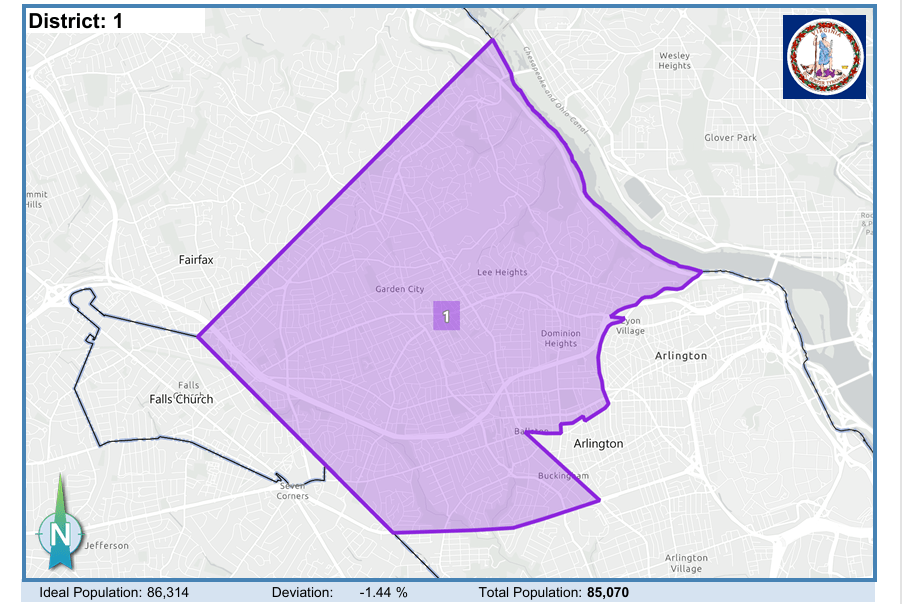 House District 1. Courtesy of Virginia Supreme Court.