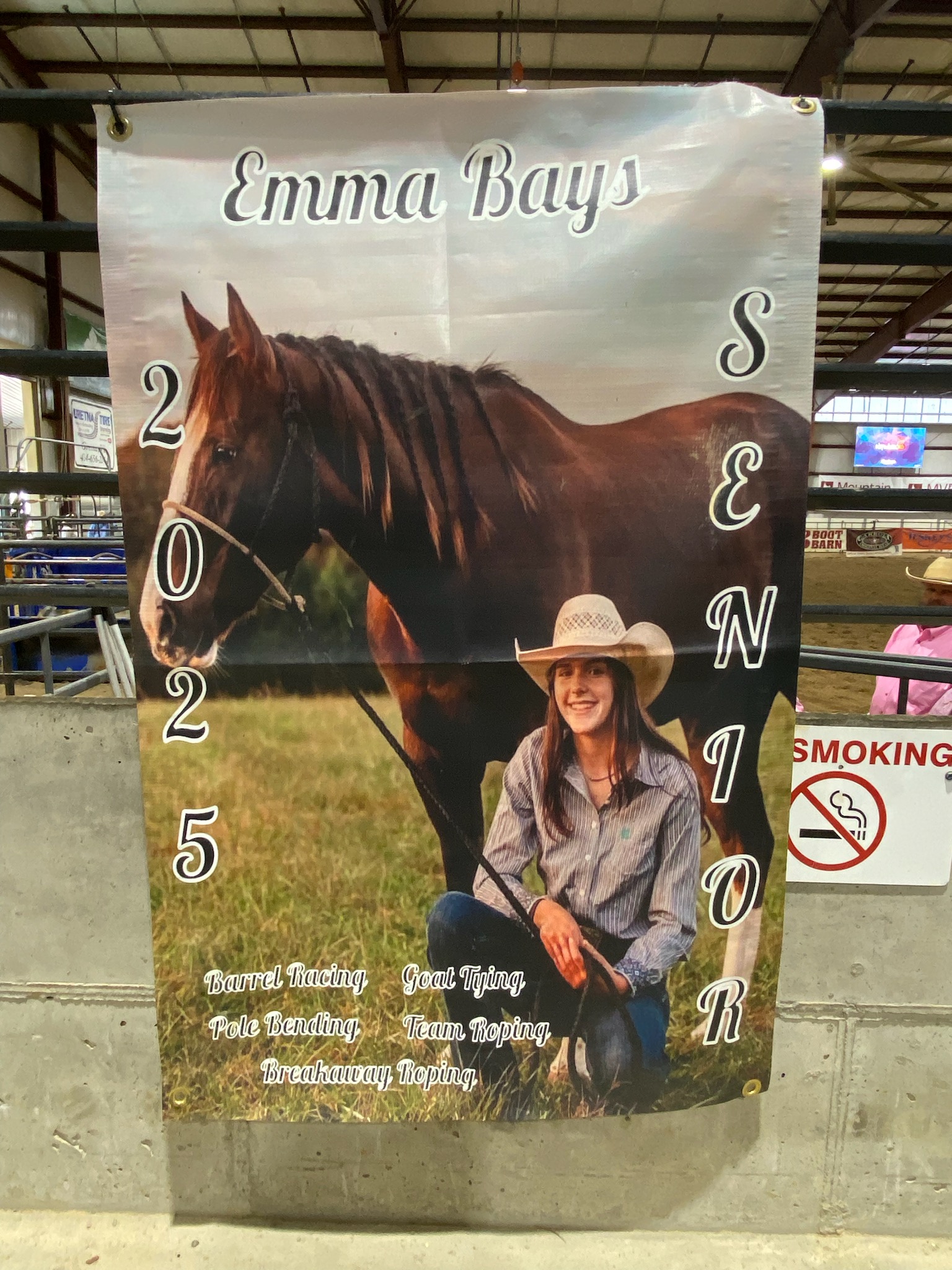 Emma Bays was recognized with a senior poster at the VHSRA finals in Chatham. Photo by Robert Anderson.
