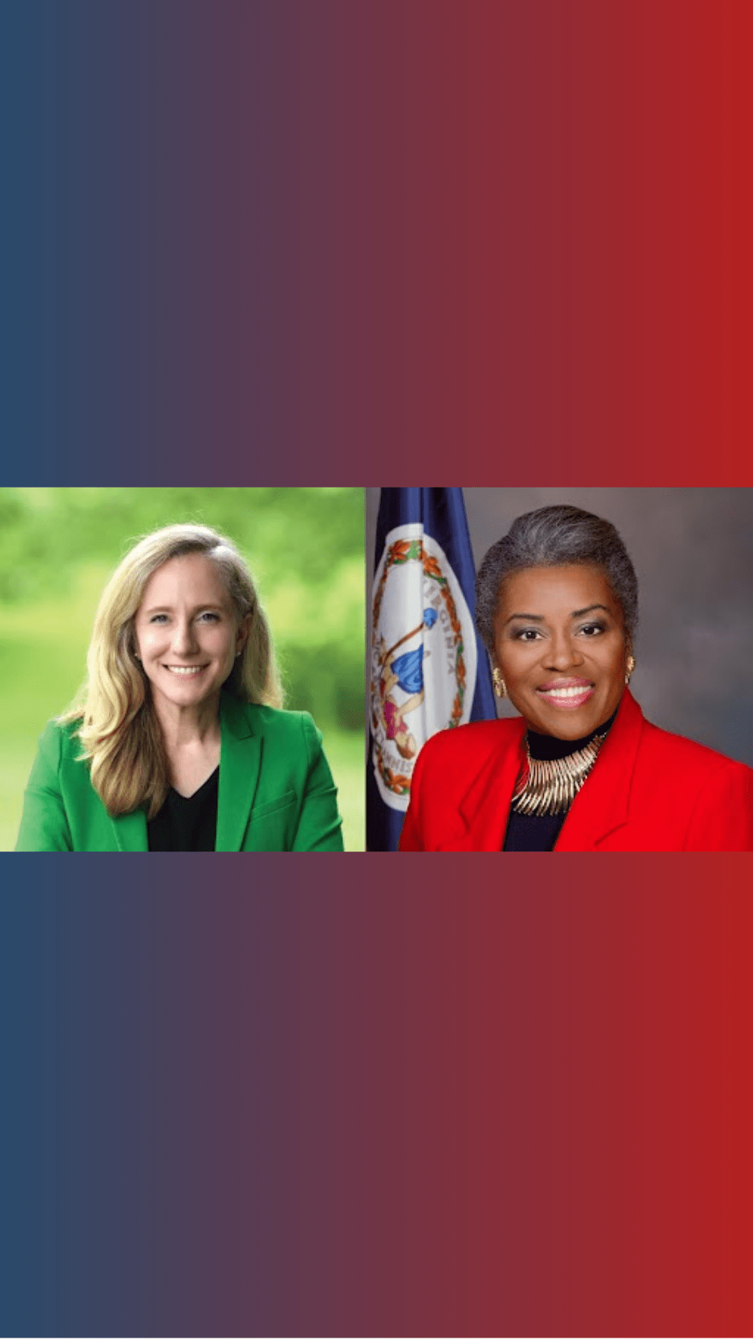 Democrat Abigail Spanberger (left) and Republican Winsome Earle-Sears (right).