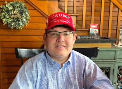 Mitchell Cornett in one of his campaign ads.