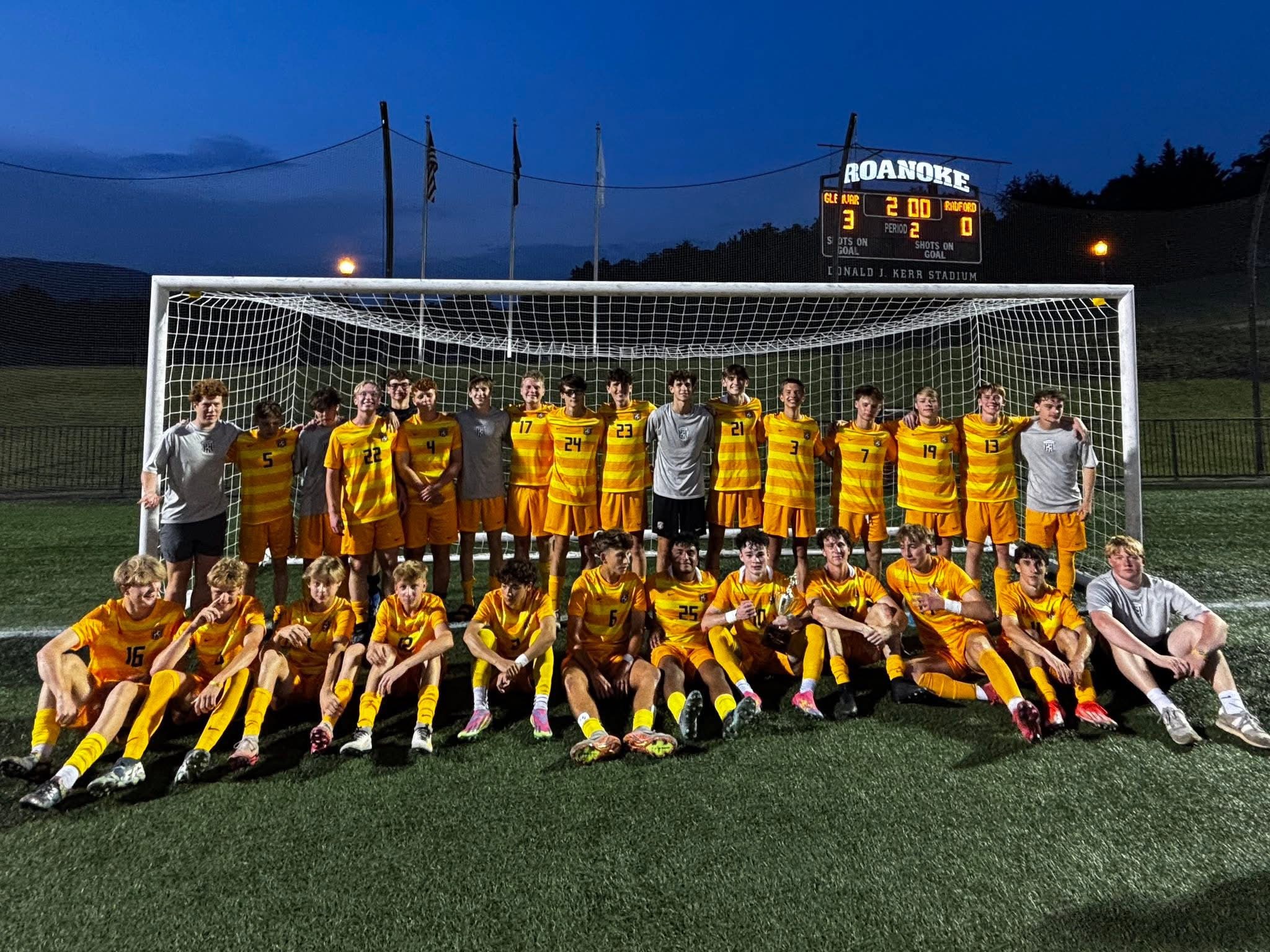 The Glenvar boys soccer team won the state championship. Courtesy of Roanoke County schools.