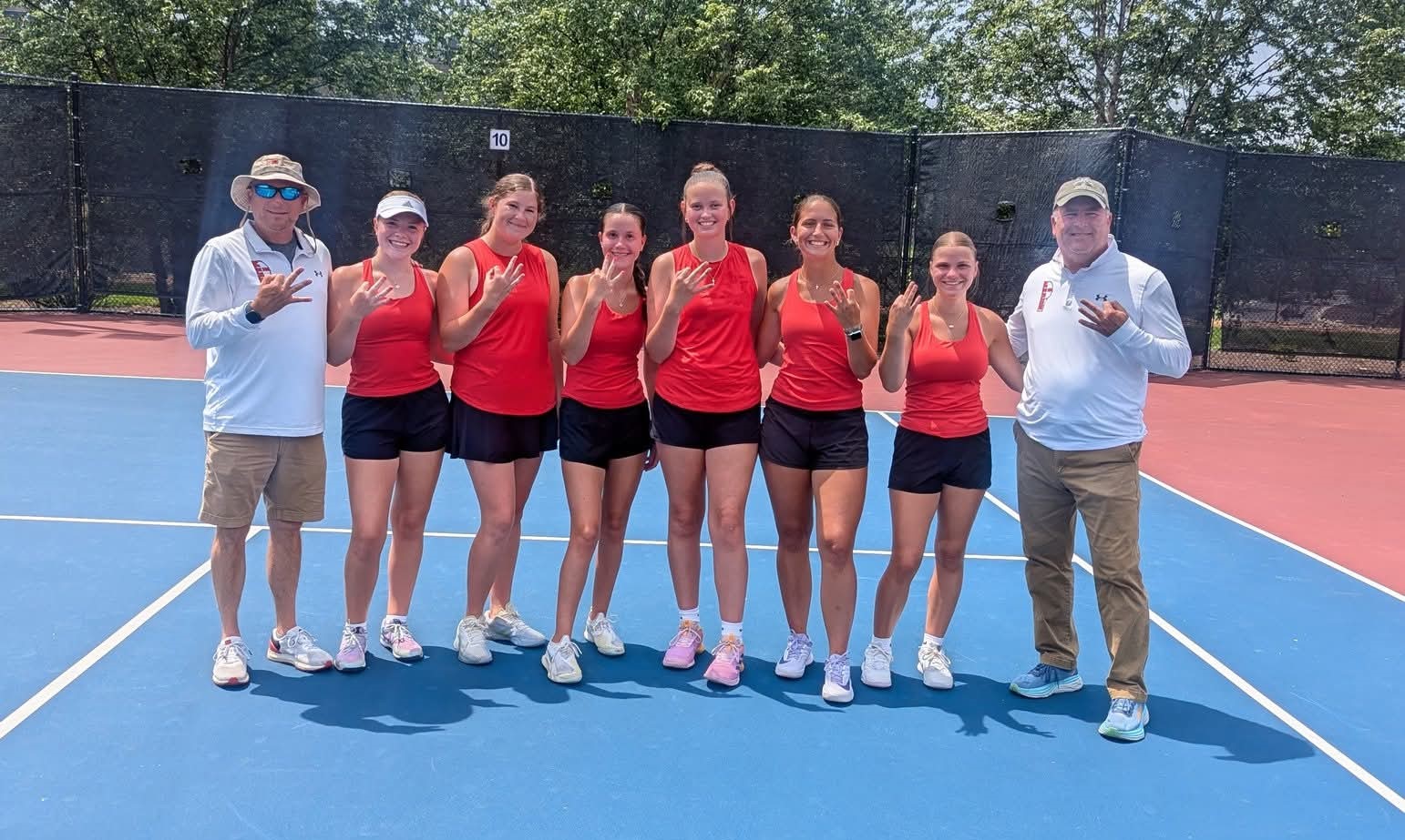 The Marion girls tennis team won the state championship. Courtesy of Marion Senior High School.