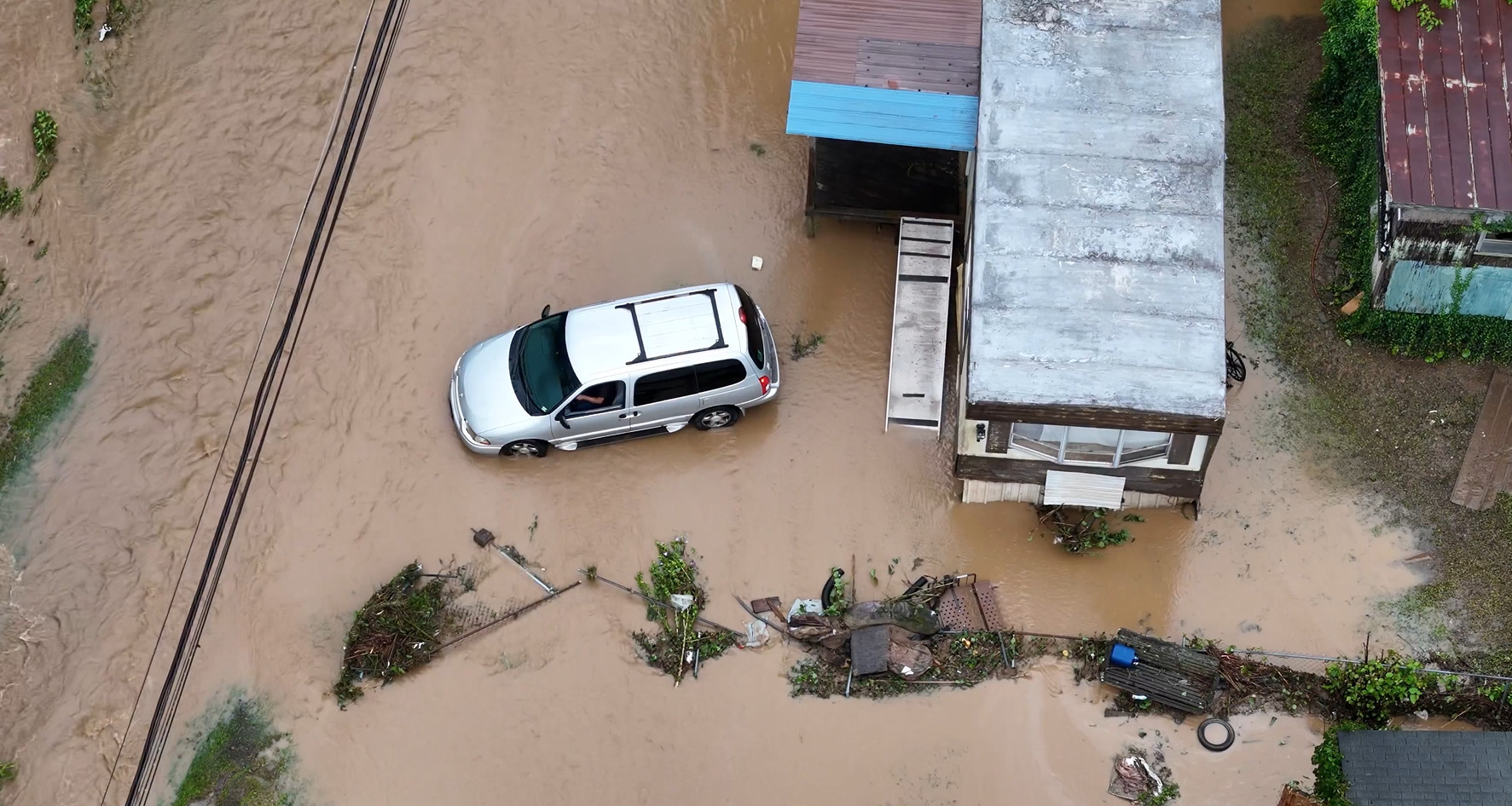 Flooding in Dante on July 18, 2025. Courtesy of Billy Bowling.