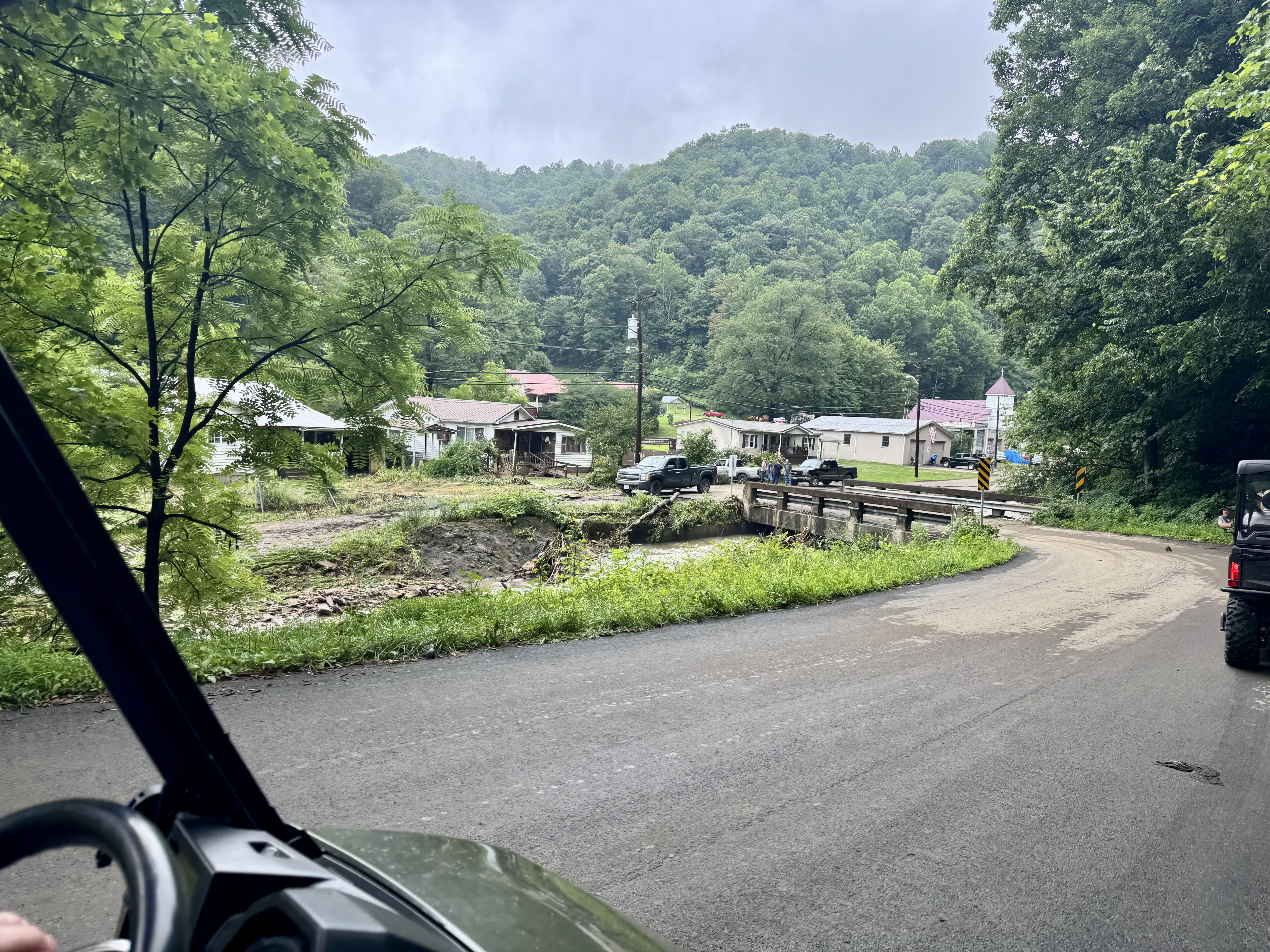Flood damage in Dante. Courtesy of Del. Israel O'Quinn.