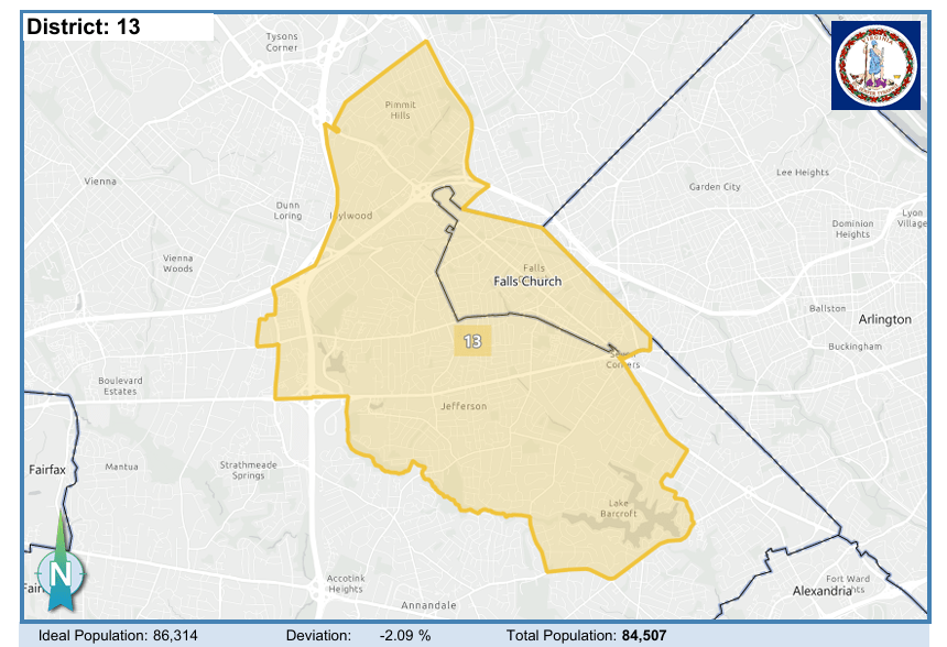 House District 13. Courtesy of Virginia Supreme Court