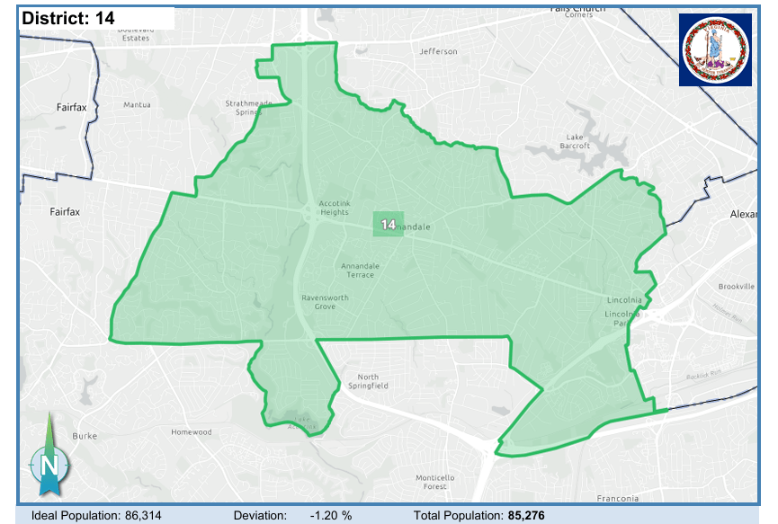 House District 14. Courtesy of Virginia Supreme Court