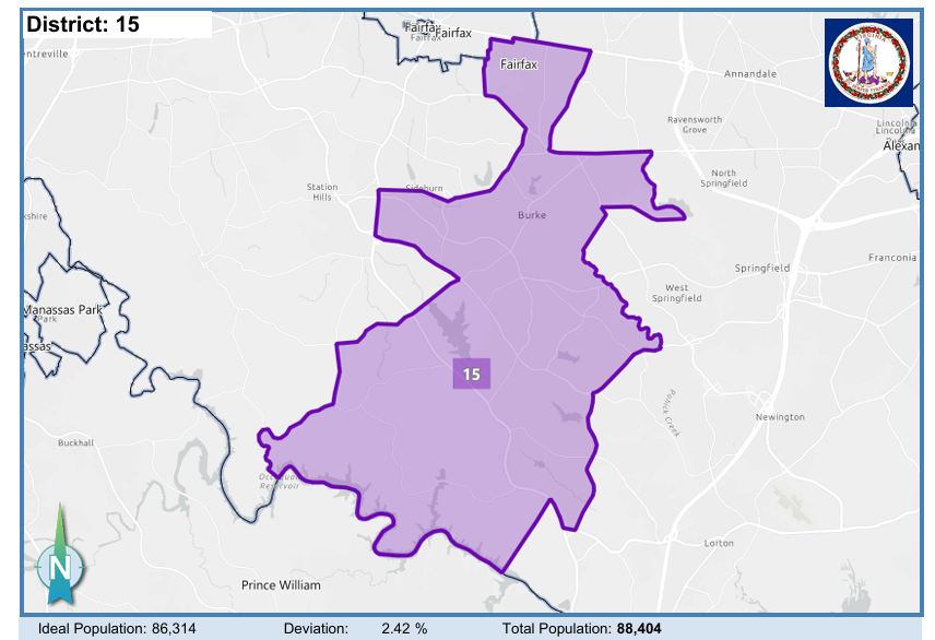 House District 15. Courtesy of Virginia Supreme Court