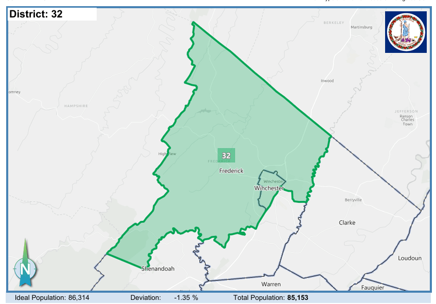 House District 32. Courtesy of Virginia Supreme Court