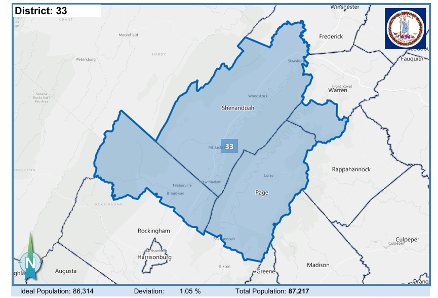House District 33. Courtesy of Virginia Supreme Court.