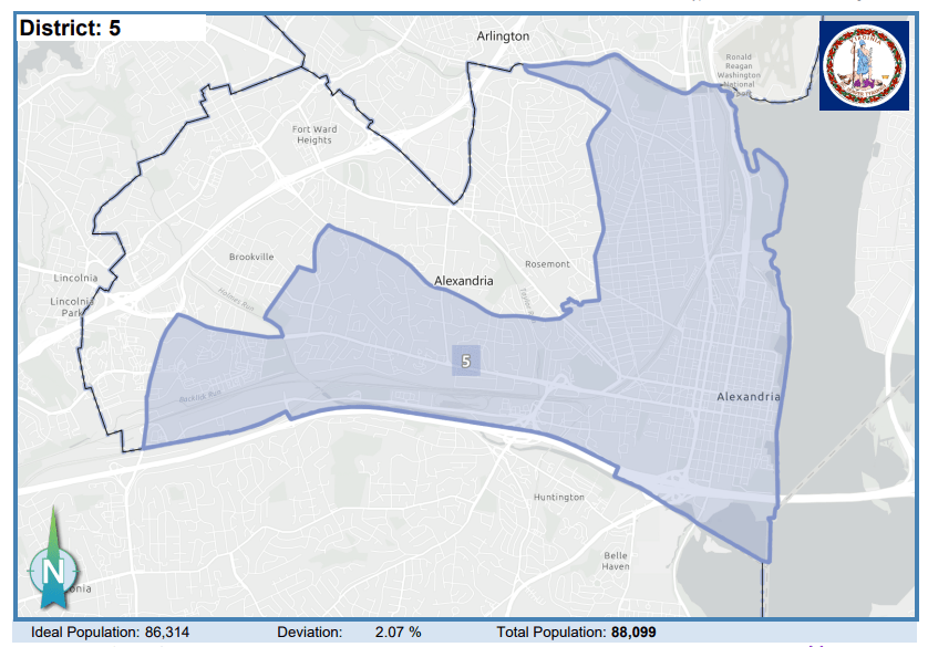 House District 5. Courtesy of Virginia Supreme Court.