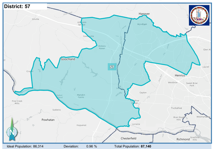 House District 57. Courtesy of Virginia Supreme Court