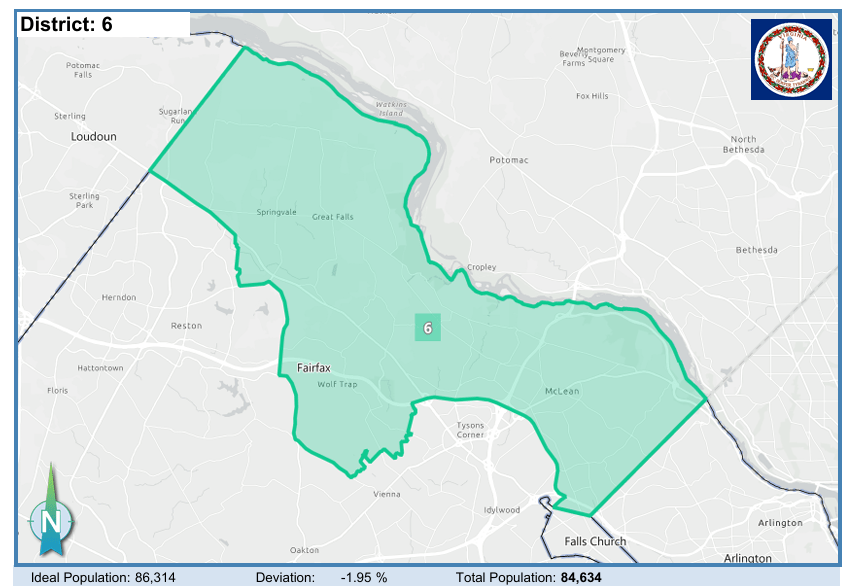 House District 6. Courtesy of Virginia Supreme Court