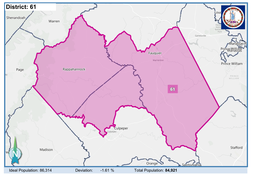 House District 61. Courtesy of Virginia Supreme Court.