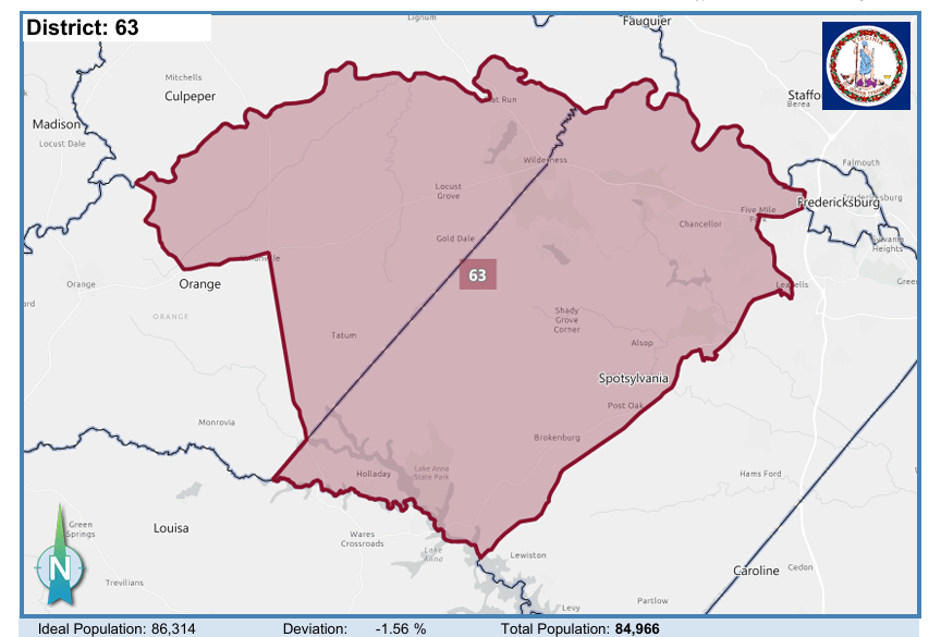 House District 63. Courtesy of Virginia Supreme Court.
