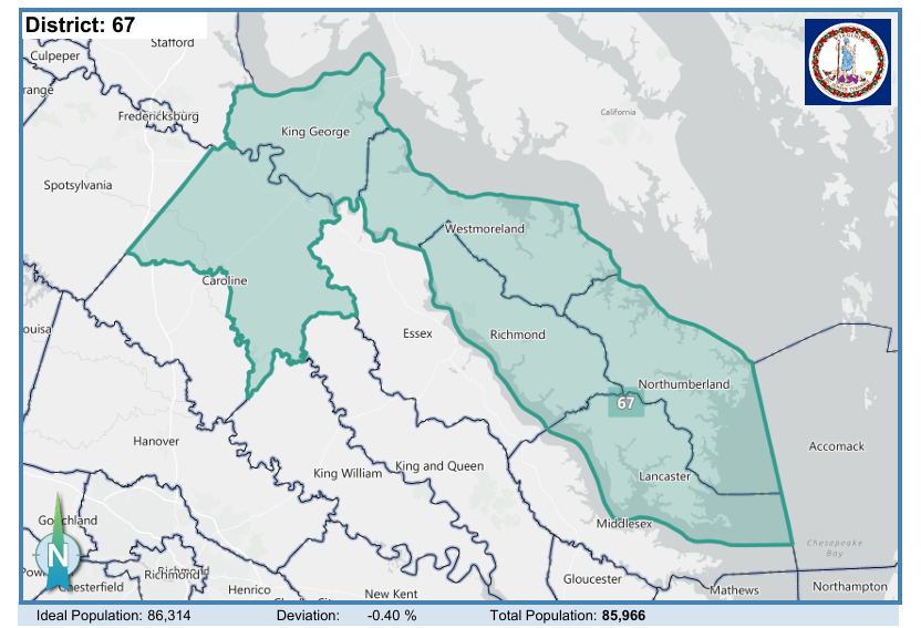 House District 67. Courtesy of Virginia Supreme Court.