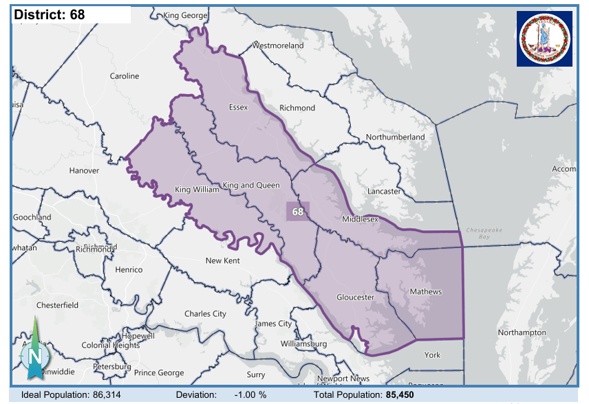 House District 68. Courtesy of Virginia Supreme Court.