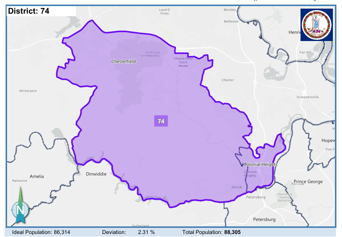House District 74. Courtesy of Virginia Supreme Court.