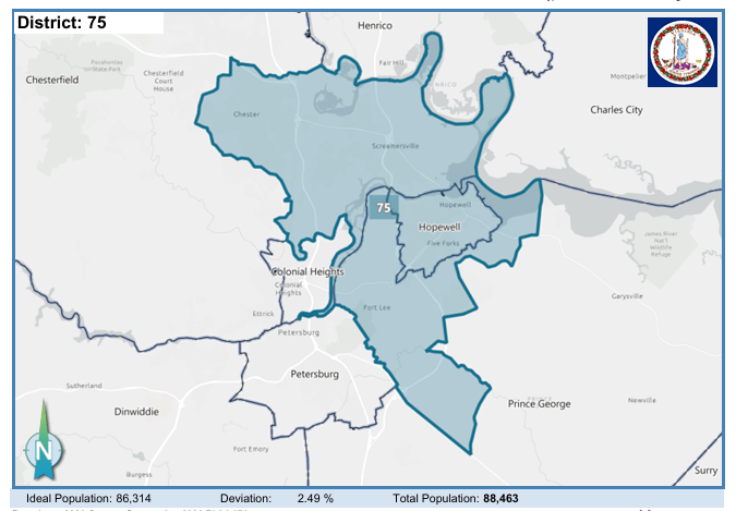 House District 75. Courtesy of Virginia Supreme Court. 