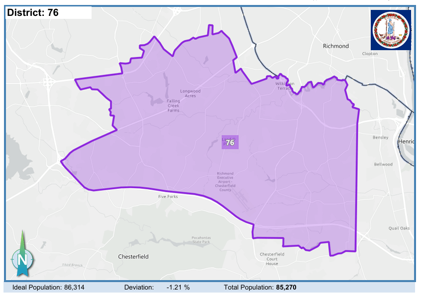 House District 76. Courtesy of Virginia Supreme Court. 
