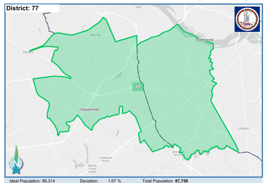 House District 77. Courtesy of Virginia Supreme Court.