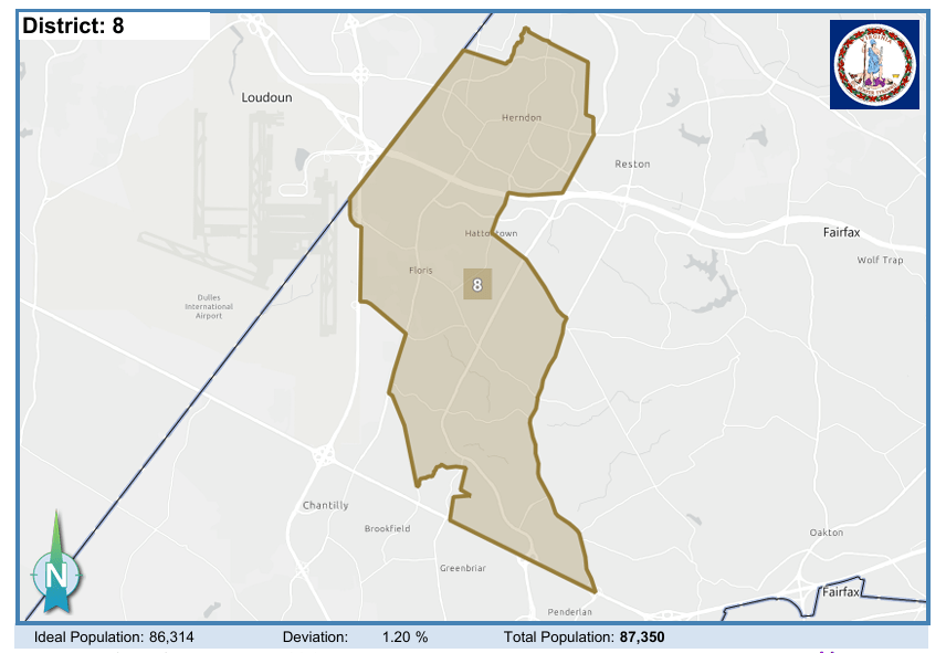 House District 8. Courtesy of Virginia Supreme Court