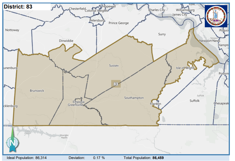 House District 83. Courtesy of Virginia Supreme Court. 