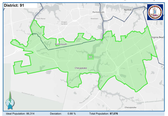 House District 91. Courtesy of Virginia Supreme Court.