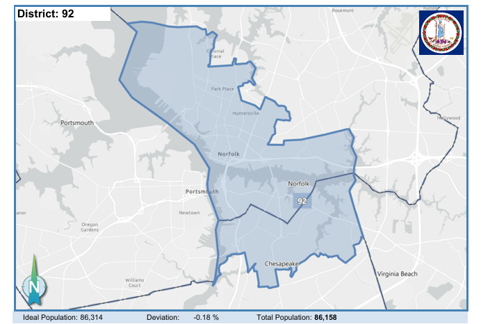House District 92. Courtesy of Virginia Supreme Court.